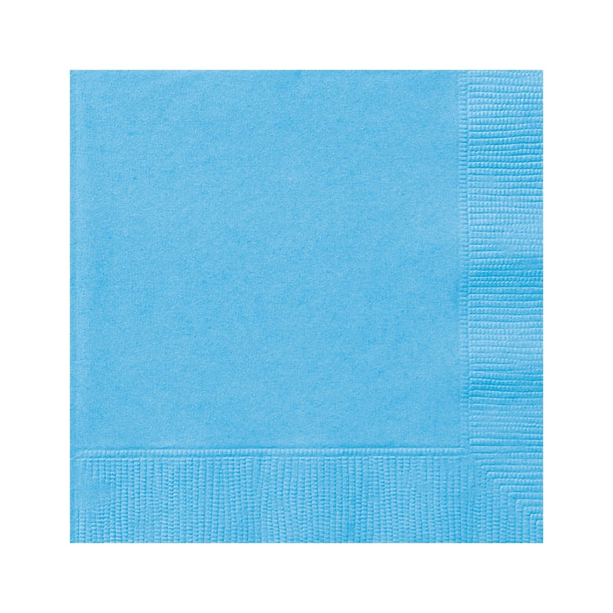 UNIQUE PARTY FAVORS Disposable-Plasticware Light Blue Small Beverage Napkins, 20 Count 011179308910