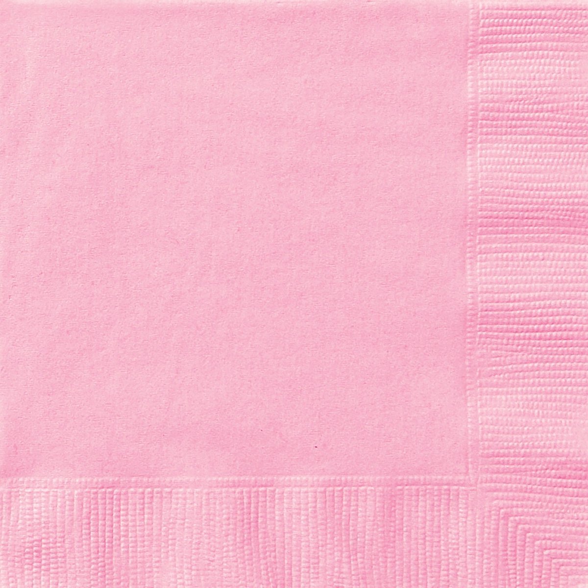 UNIQUE PARTY FAVORS Disposable-Plasticware Light Pink Large Lunch Napkins, 20 Count 011179308729