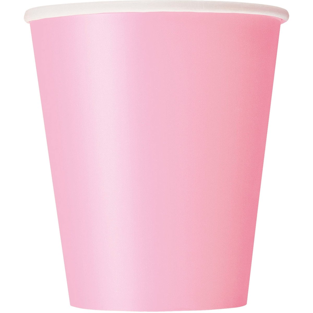 UNIQUE PARTY FAVORS Disposable-Plasticware Light Pink Paper Cups, 9 Oz, 8 Count 011179308828