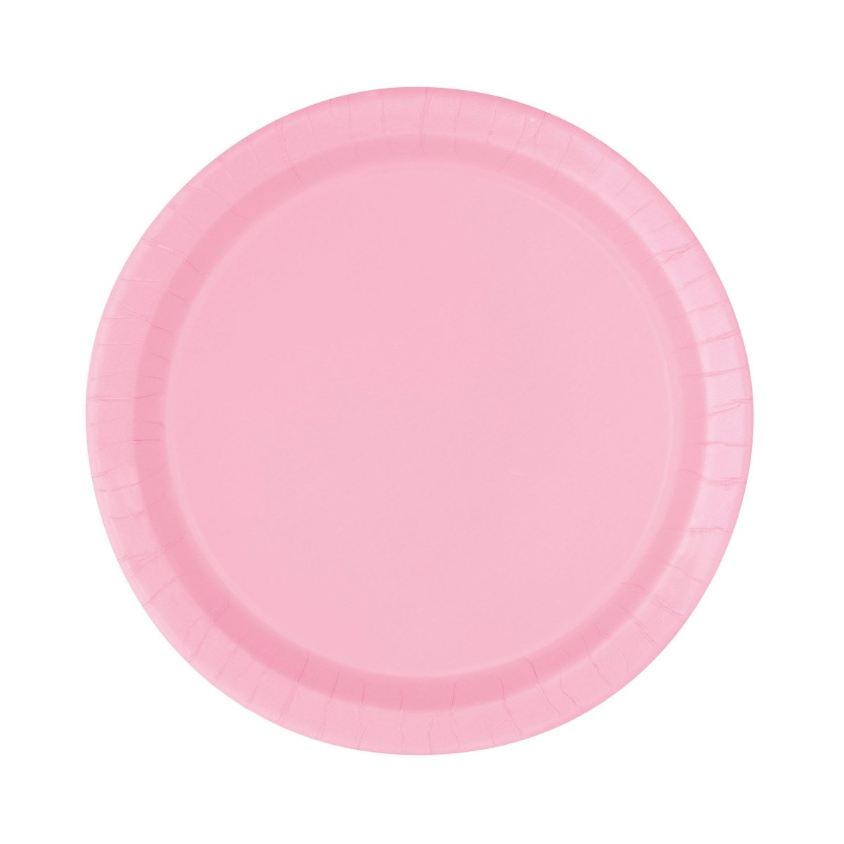 UNIQUE PARTY FAVORS Disposable-Plasticware Light Pink Small Round Dessert Paper Plates, 7 Inches, 8 Count 011179308767