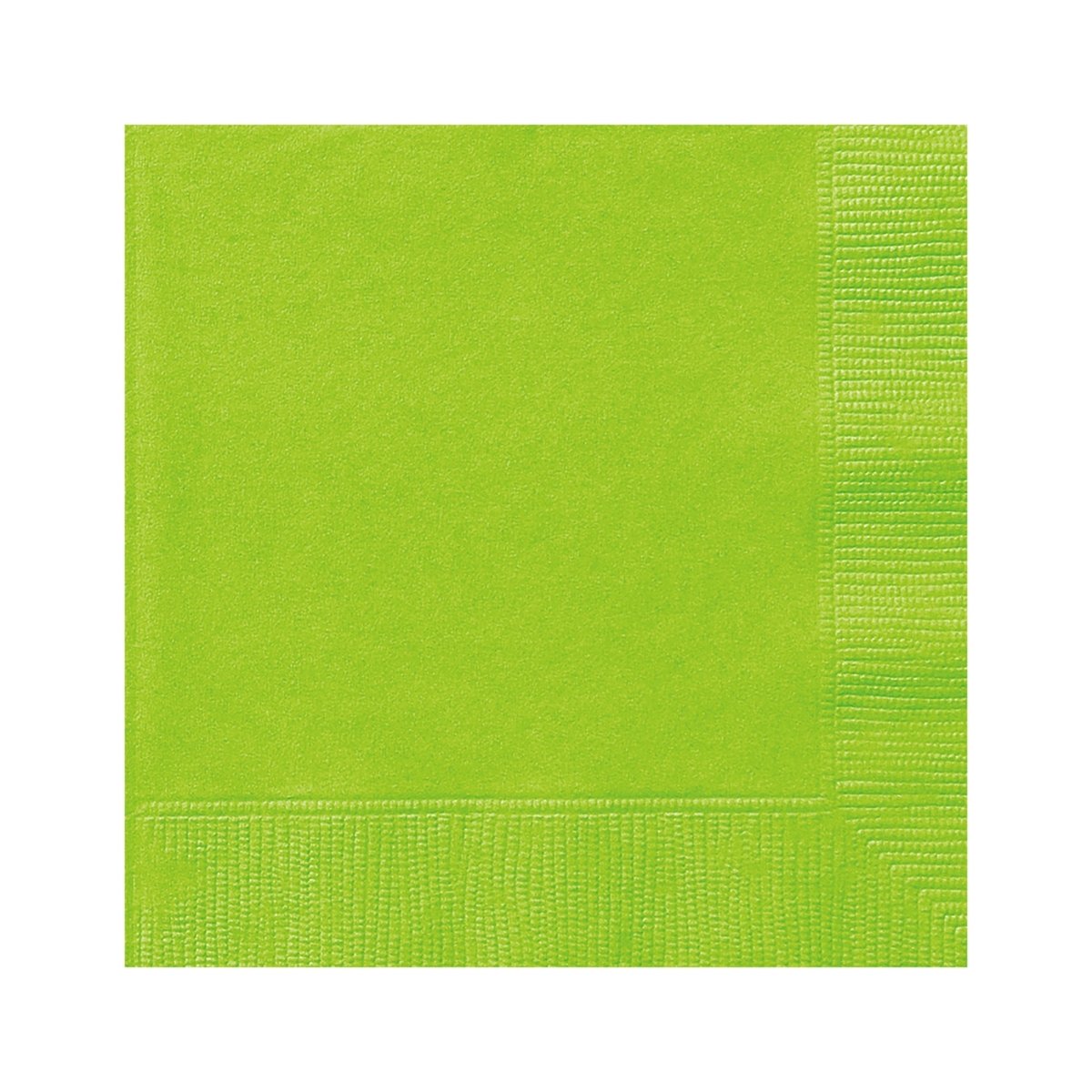 UNIQUE PARTY FAVORS Disposable-Plasticware Neon Green Small Beverage Napkins, 40 Count 011179358663