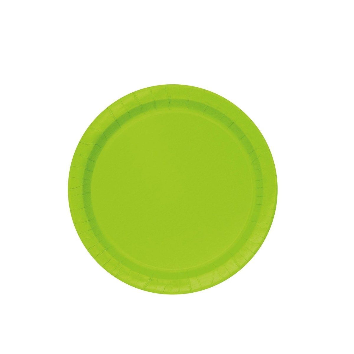 UNIQUE PARTY FAVORS Disposable-Plasticware Neon Green Small Round Dessert Plastic Plates, 7 Inches, 20 Count 011179358779