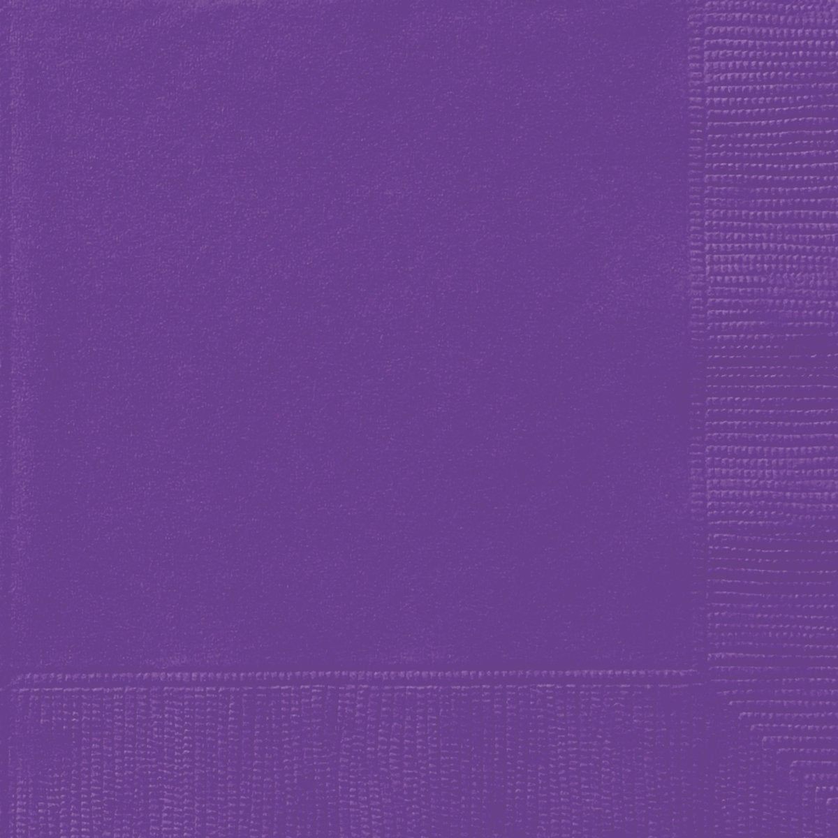 UNIQUE PARTY FAVORS Disposable-Plasticware Neon Purple Large Lunch Napkins, 40 Count 011179363872