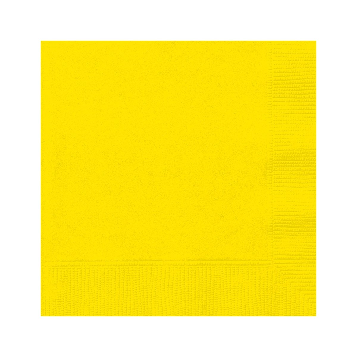 UNIQUE PARTY FAVORS Disposable-Plasticware Neon Yellow Small Beverage Napkins, 40 Count 011179357192