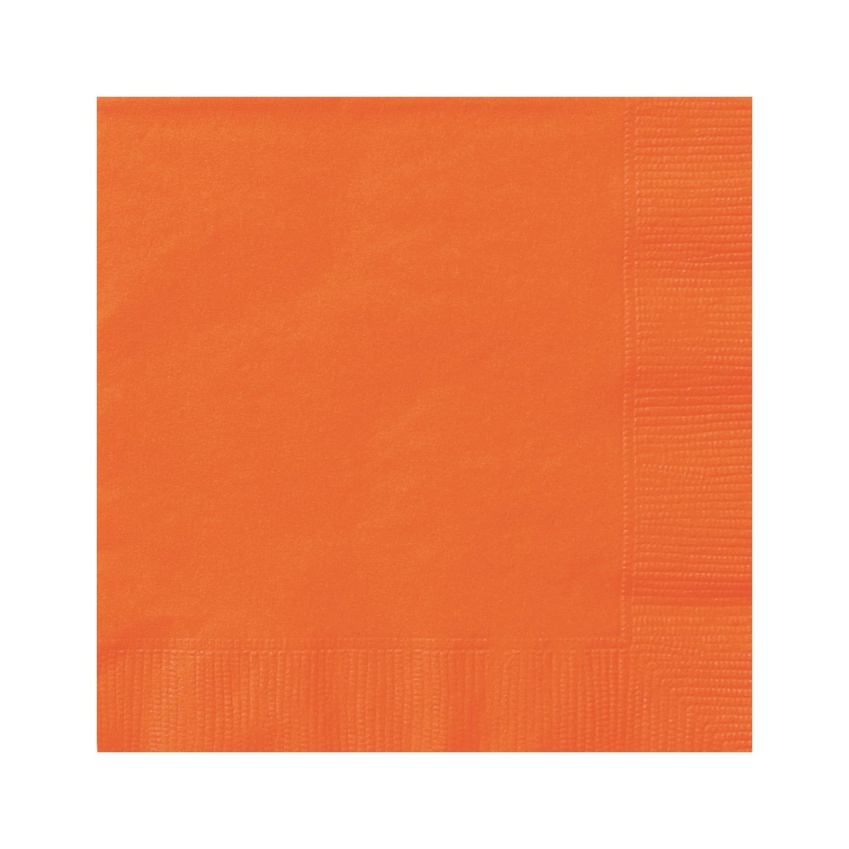 UNIQUE PARTY FAVORS Disposable-Plasticware Pumpkin Orange Small Beverage Napkins, 20 Count 011179032211