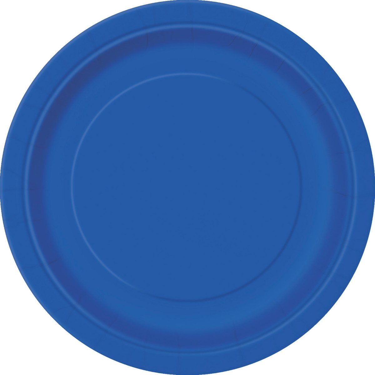 UNIQUE PARTY FAVORS Disposable-Plasticware Royal Blue Large Round Lunch Paper Plates, 9 Inches, 8 Count 011179314652