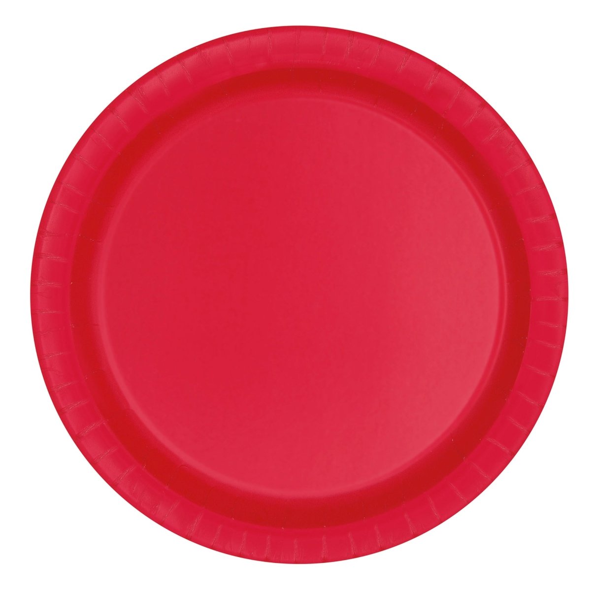 UNIQUE PARTY FAVORS Disposable-Plasticware Ruby Red Large Round Lunch Paper Plates, 9 Inches, 8 Count 011179031252