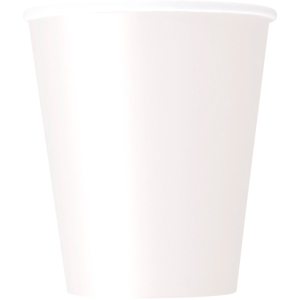 UNIQUE PARTY FAVORS Disposable-Plasticware White Paper Cups, 9 Oz, 8 Count 011179031061