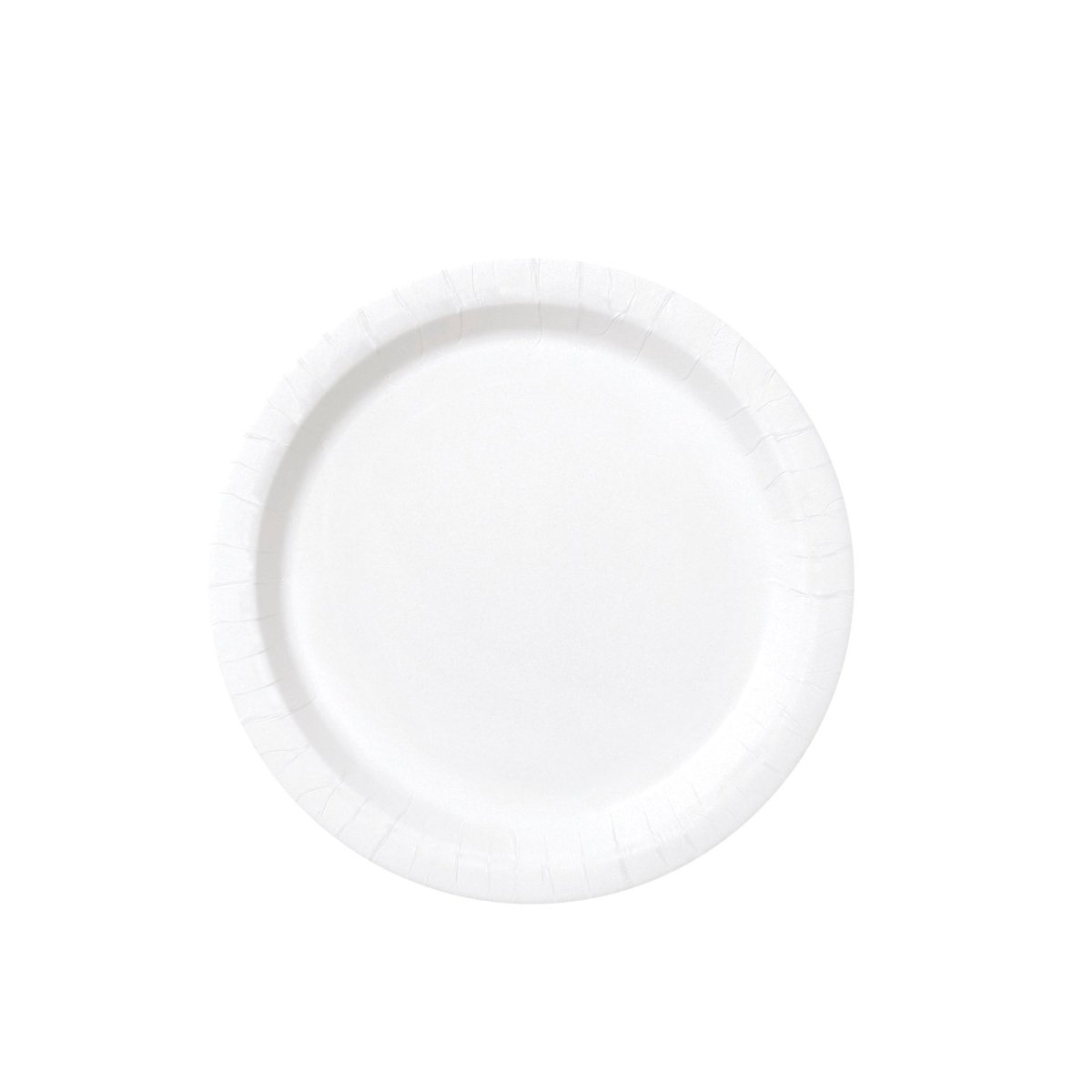 UNIQUE PARTY FAVORS Disposable-Plasticware White Small Round Dessert Plastic Plates, 7 Inches, 20 Count 011179310449