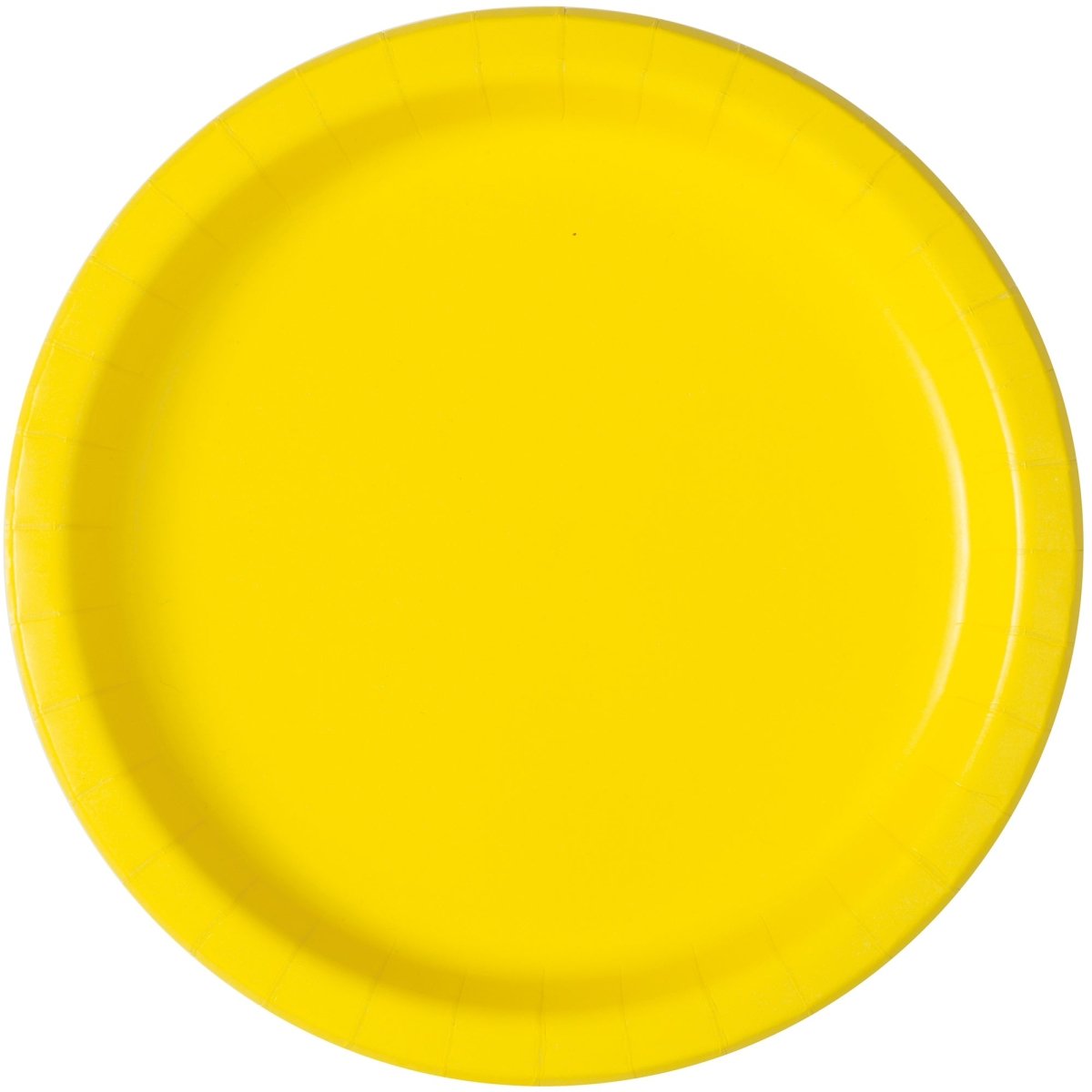 UNIQUE PARTY FAVORS Disposable-Plasticware Yellow Large Round Lunch Paper Plates, 9 Inches, 8 Count 011179472659