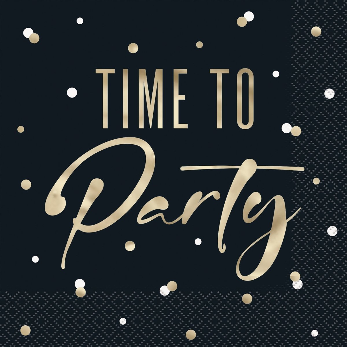 UNIQUE PARTY FAVORS General Birthday Silver and Gold Happy Birthday Large Lunch Napkins, 16 Count 011179794423