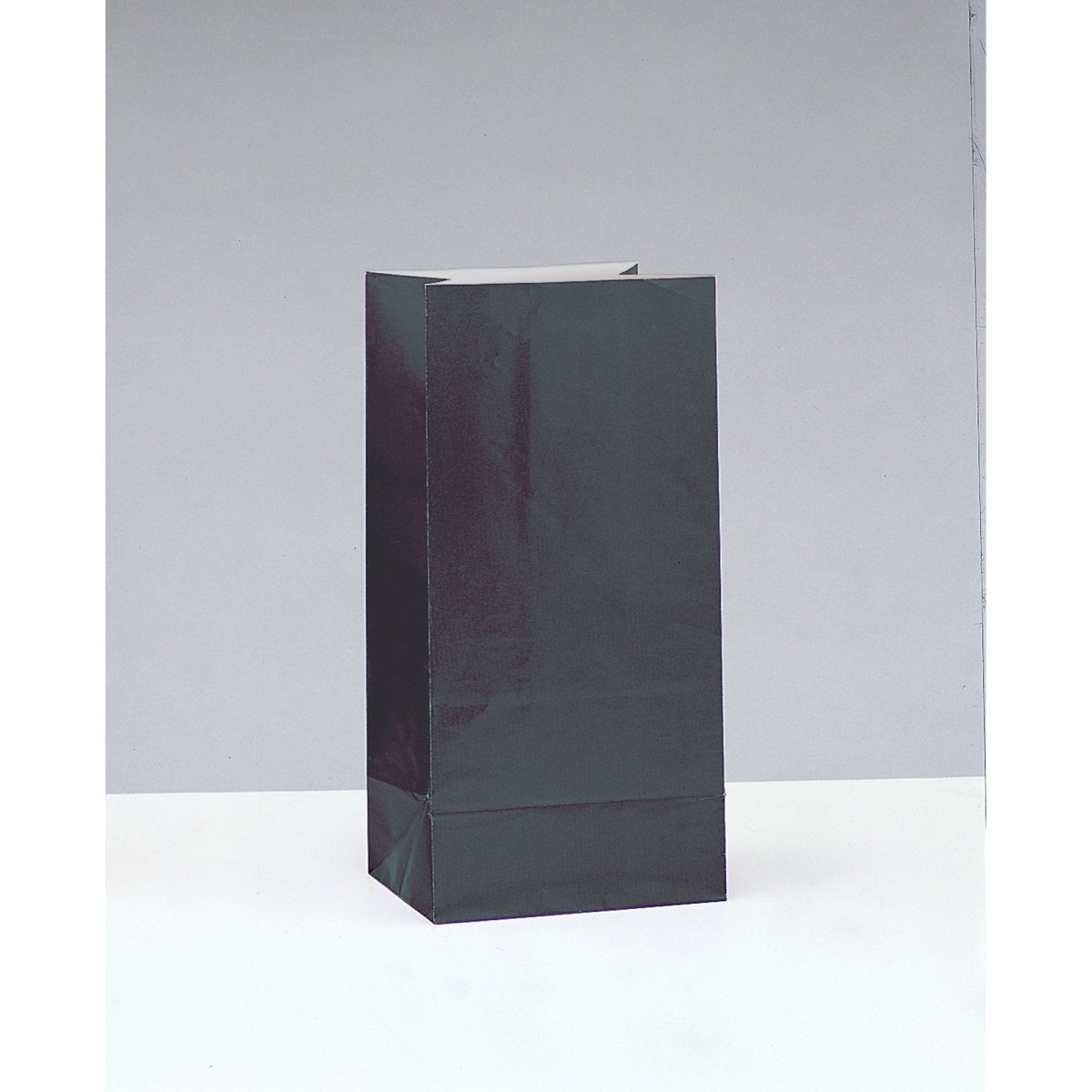 UNIQUE PARTY FAVORS Gift Wrap & Bags Black Paper Party Bags, 10 x 5 Inches, 12 Count 011179590124