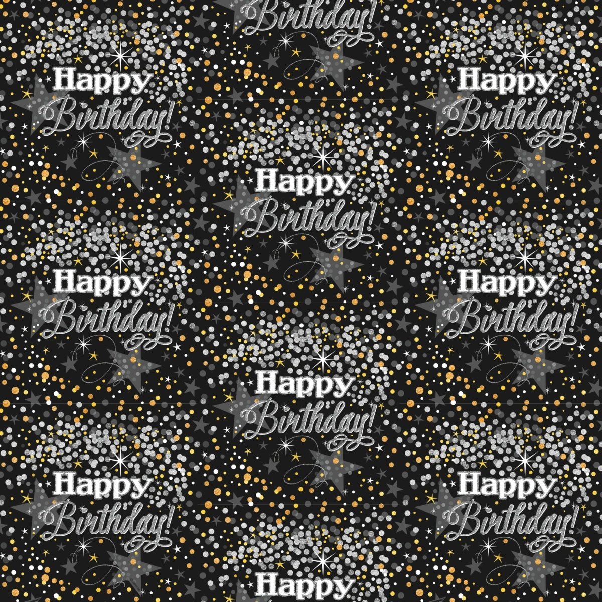 UNIQUE PARTY FAVORS Gift Wrap & Bags Glittering Birthday Gift Wrap, 60 x 30 Inches, 1 Count 011179582792