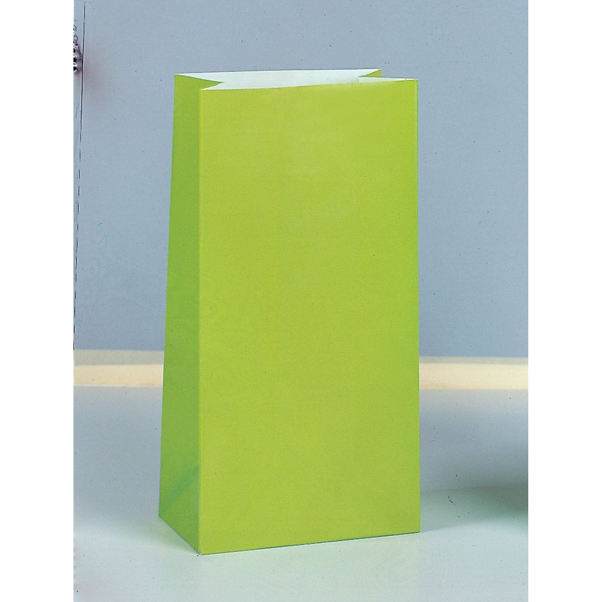 UNIQUE PARTY FAVORS Gift Wrap & Bags Kiwi Green Paper Party Bags, 10 x 5 Inches, 12 Count 011179590179