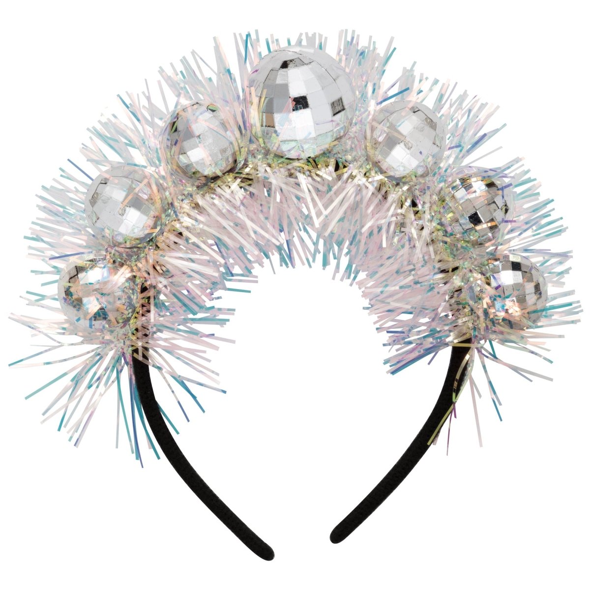 UNIQUE PARTY FAVORS New Year Fringe Disco Ball Headband, 1 Count 011179127917