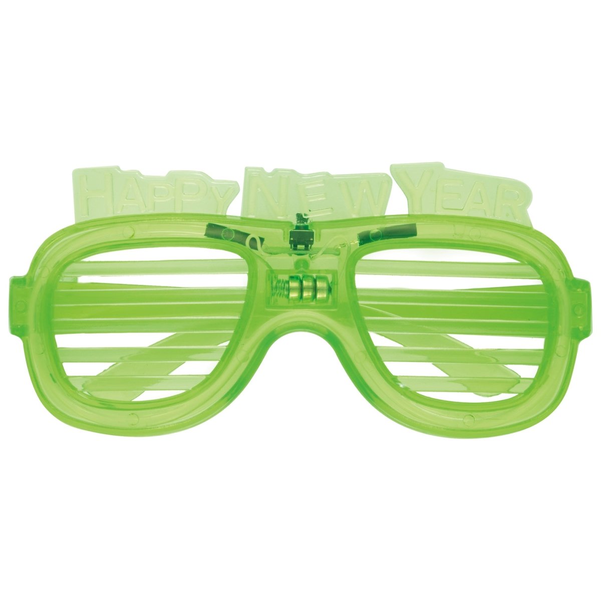 UNIQUE PARTY FAVORS New Year Happy New Year Light-Up Green Party Glasses, 1 Count 011179128006
