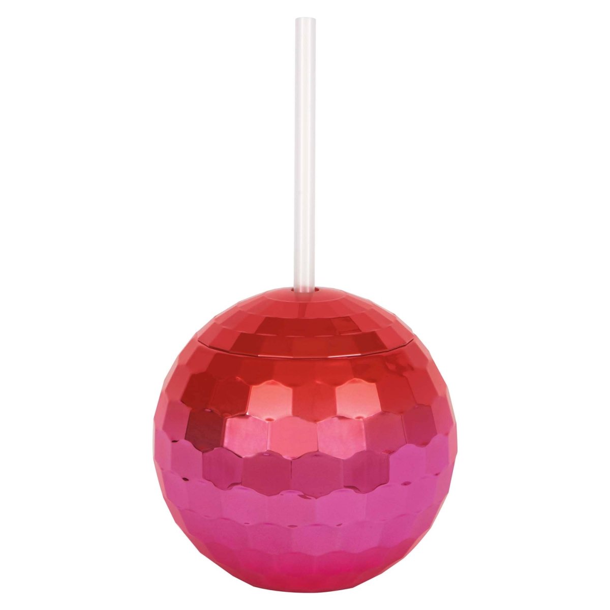 UNIQUE PARTY FAVORS Summer Summer Disco Ball Shaped Pink Cup, 19.5 Oz, 1 Count 011179136773
