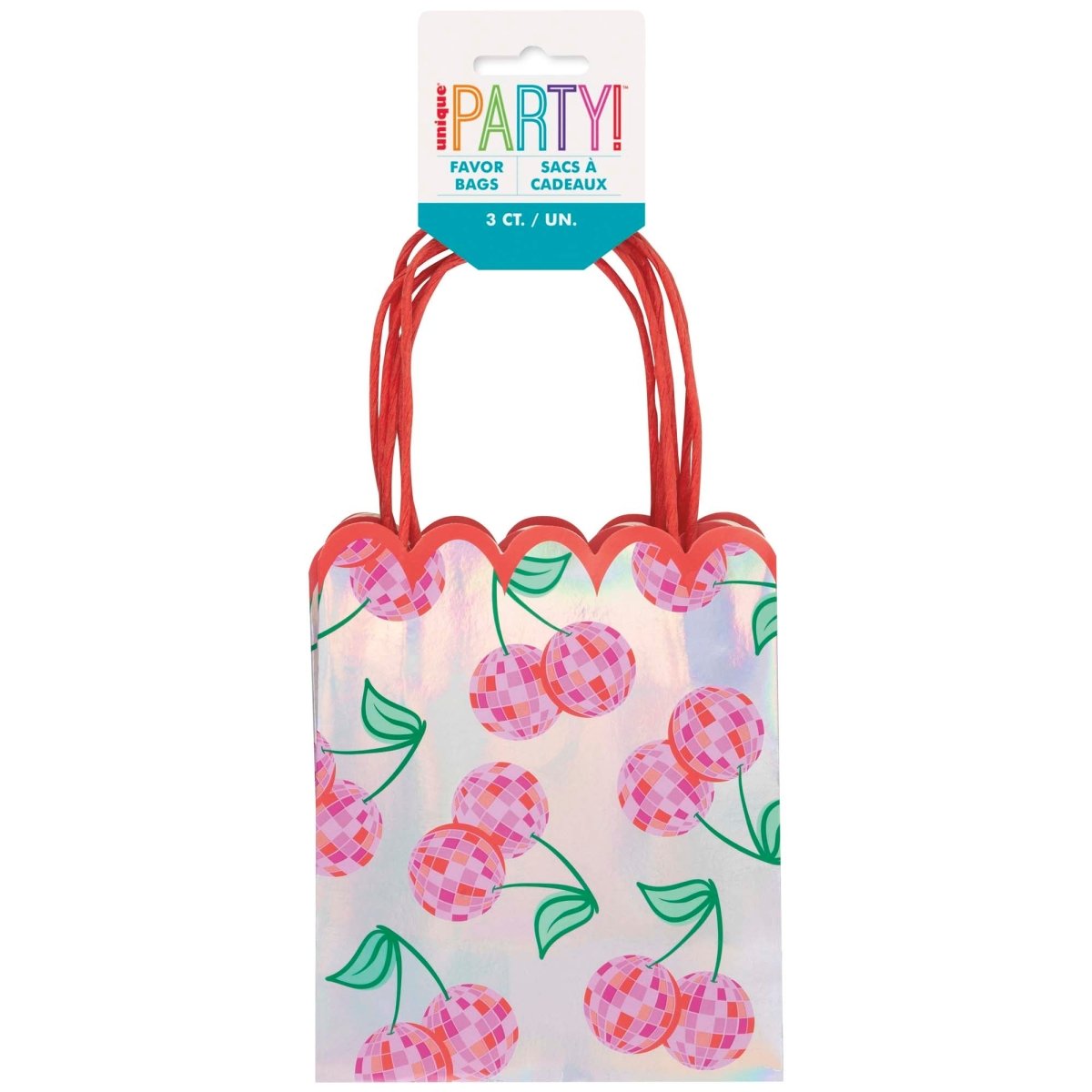 UNIQUE PARTY FAVORS Summer Summer Disco Iridescent Favour Bags, 3 Count 011179137305
