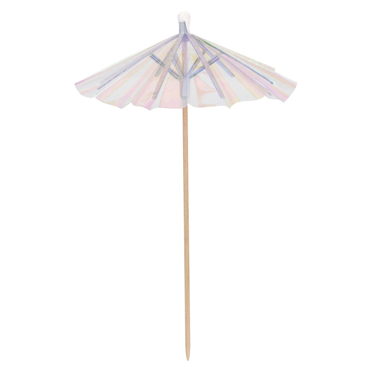UNIQUE PARTY FAVORS Summer Summer Disco Iridescent Umbrella Picks, 25 Count 011179136834