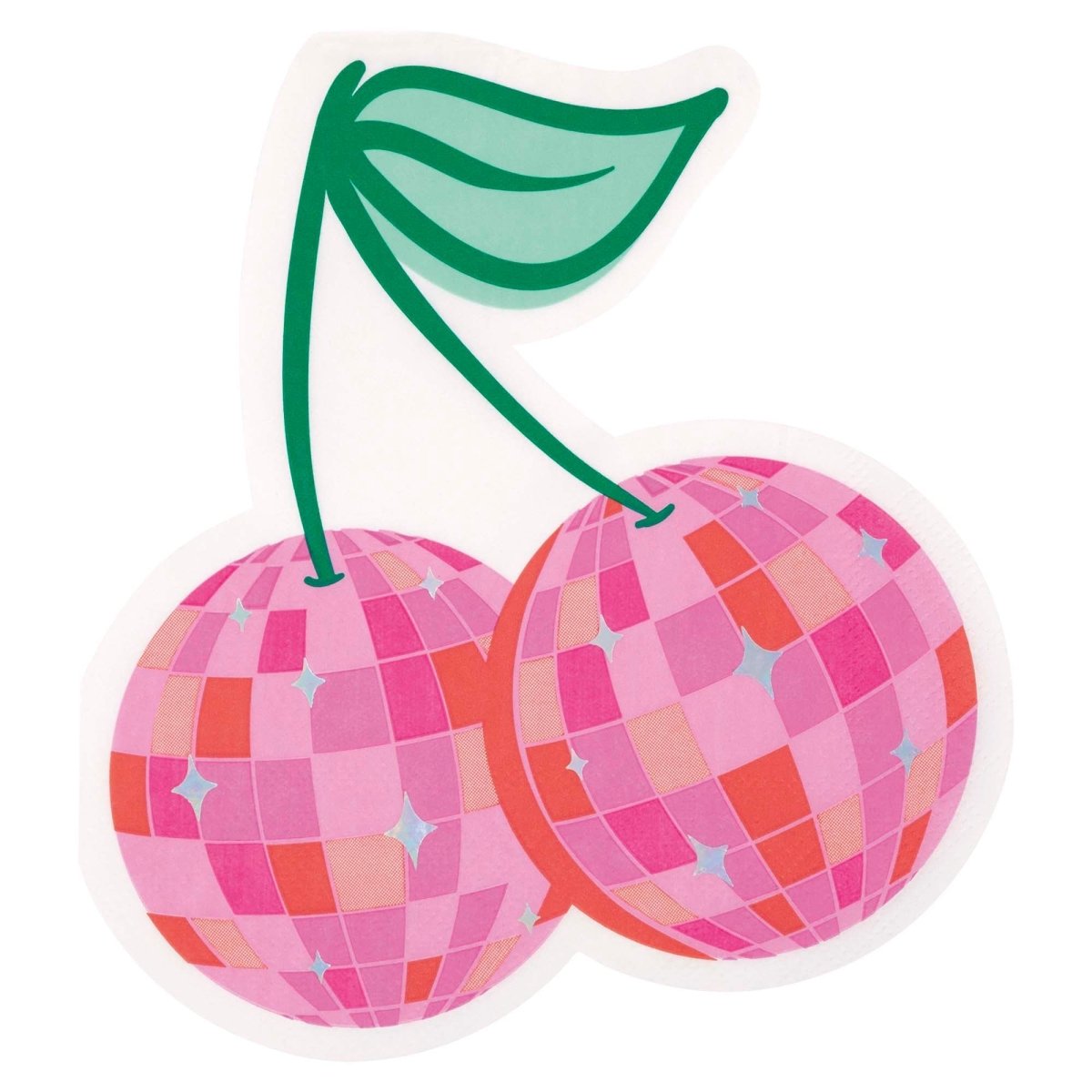 UNIQUE PARTY FAVORS Summer Summer Disco Large Cherry Shaped Lunch Napkins, 16 Count 011179138029