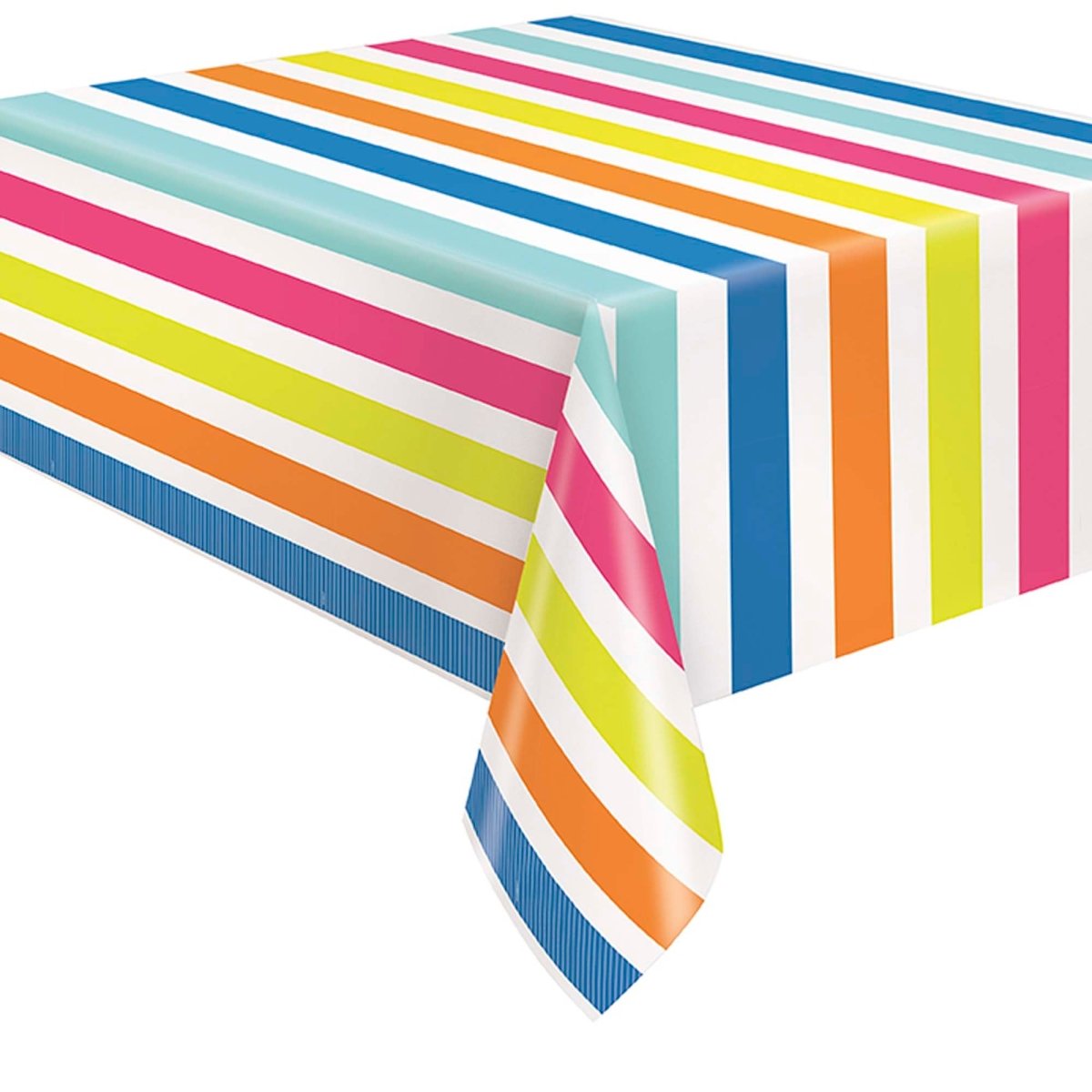UNIQUE PARTY FAVORS Summer Summer Fun Rectangular Plastic Table Cover, 54 x 84 Inches, 1 Count 011179133338