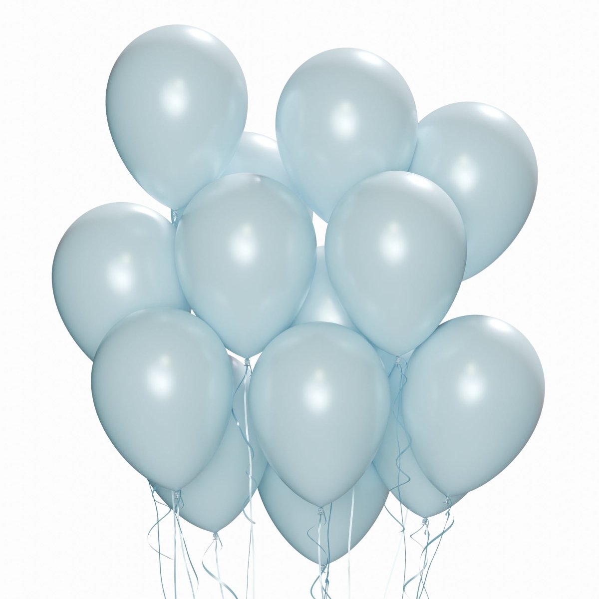 WIDE OCEAN INTERNATIONAL TRADE BEIJING CO., LTD Balloons Baby Blue Latex Balloon 12 Inches, Pearl Collection, 72 Count 810064197932