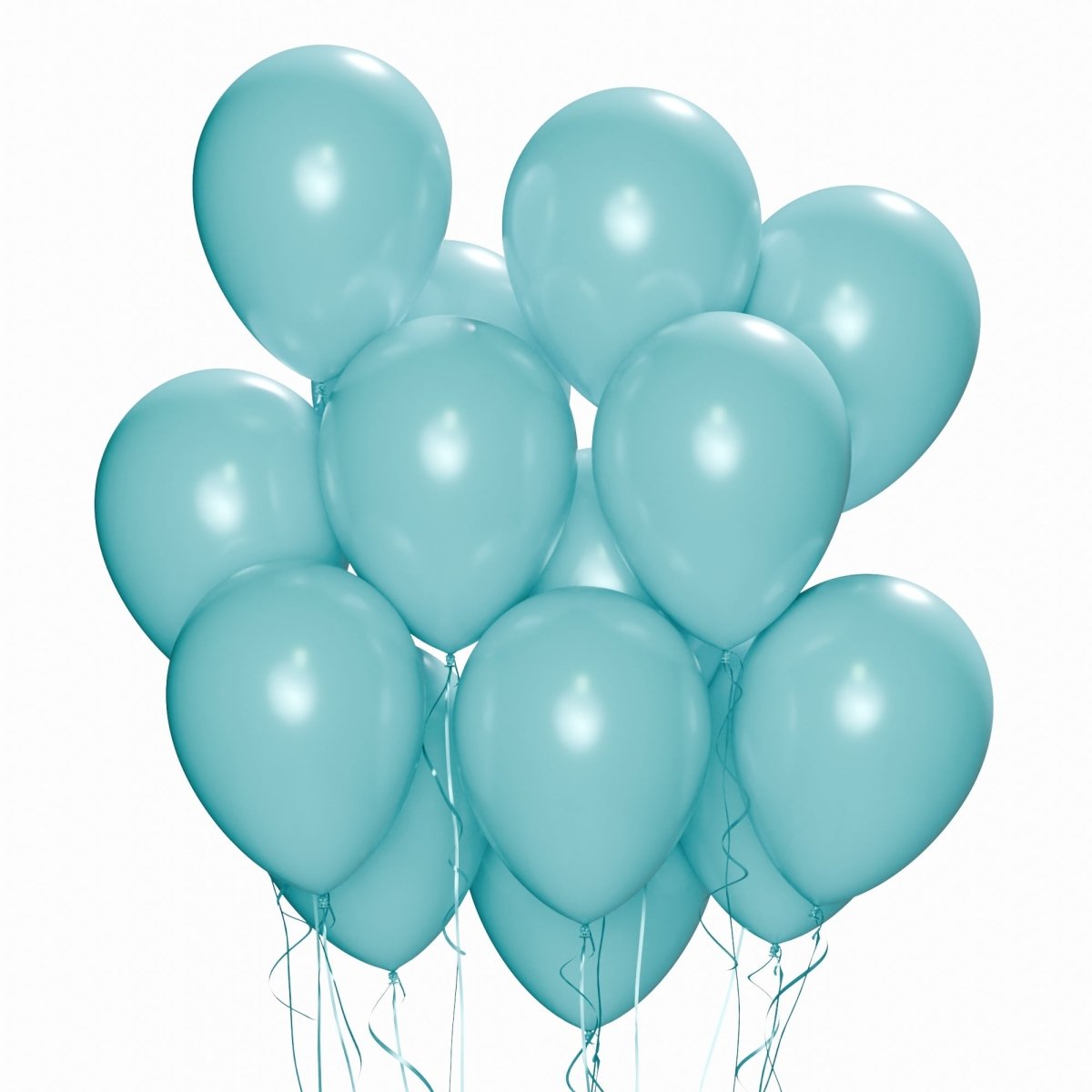 WIDE OCEAN INTERNATIONAL TRADE BEIJING CO., LTD Balloons Caribbeau Blue Latex Balloon 12 Inches, Pearl Collection, 15 Count 810064197888
