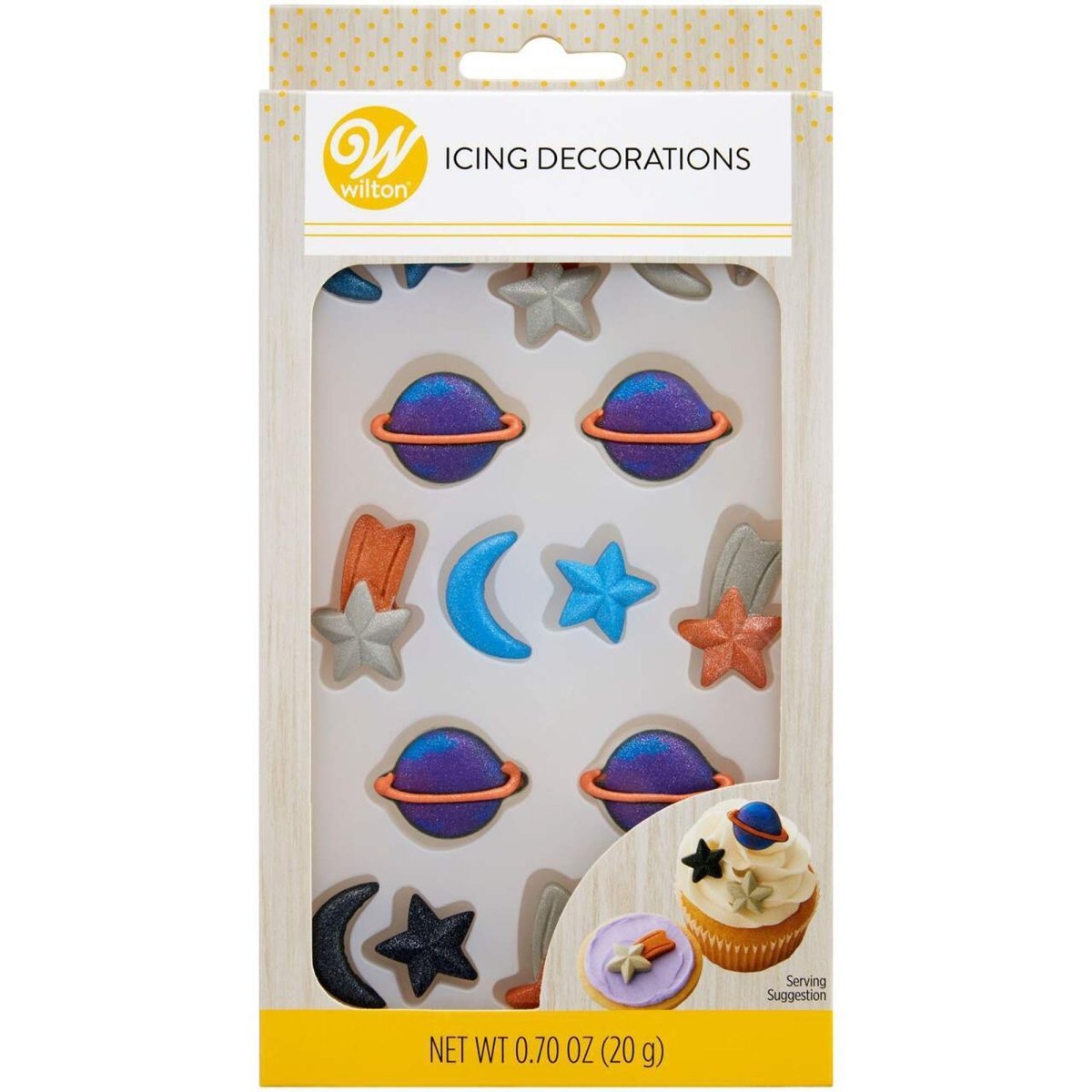 WILTON INDUSTRIES Cake Supplies Royal Galaxy Icing Decorations, 0.7 Oz, 18 Count 020591007561