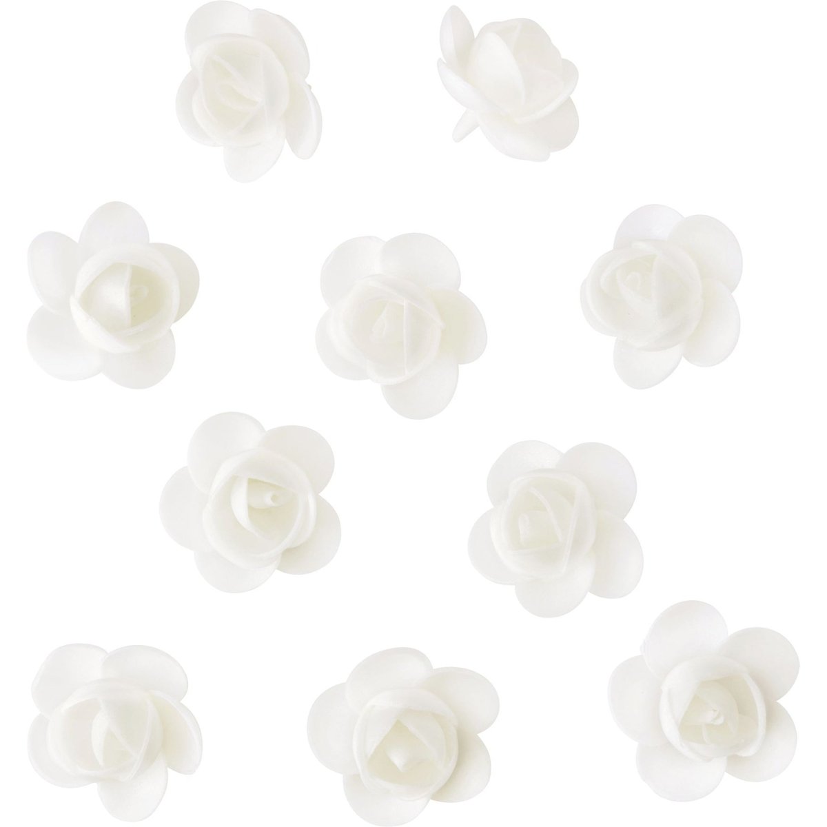 WILTON INDUSTRIES Cake Supplies White Rose Icing Decorations, 0.35 Oz, 10 Count 020591823994