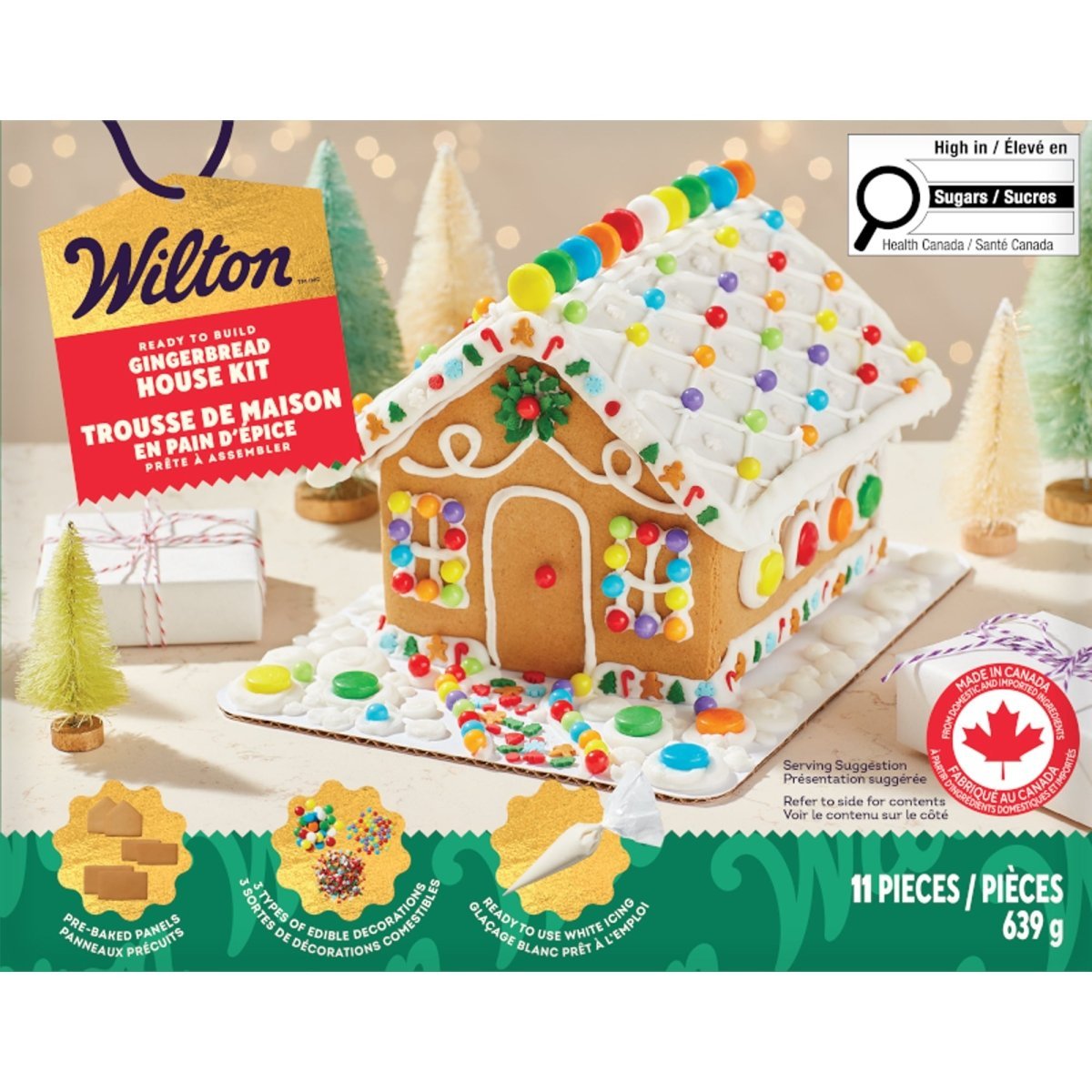 WILTON INDUSTRIES Christmas Christmas Gingerbread House Kit, 11 Count 020591009084