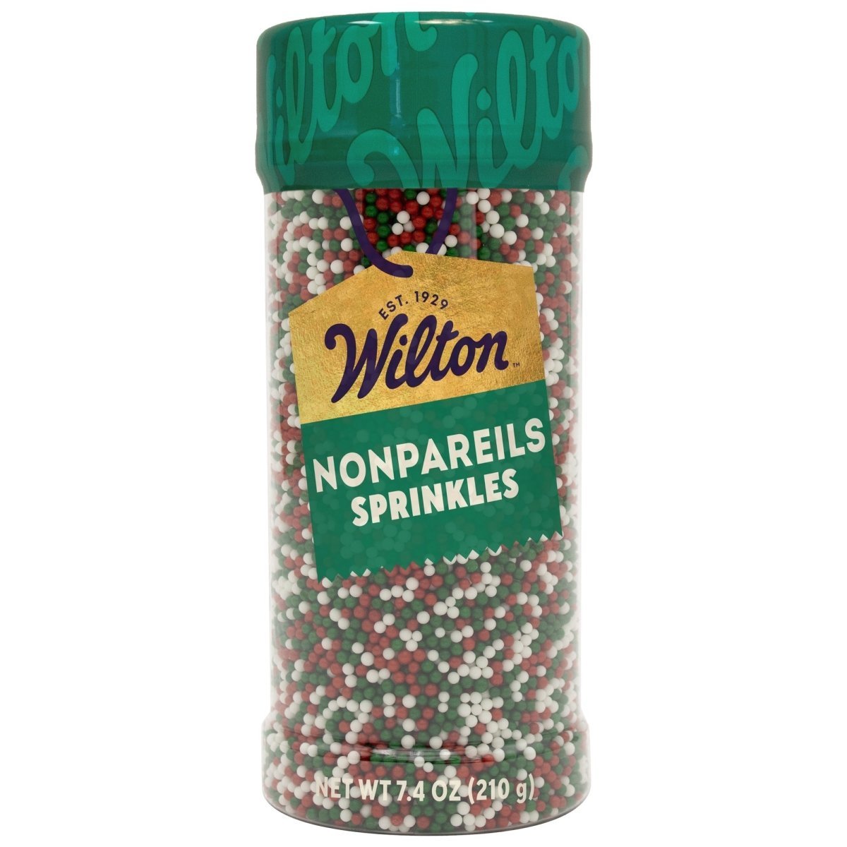 WILTON INDUSTRIES Christmas Christmas Nonpareils Sprinkles Mix, 210g, 1 Count 0020591010264