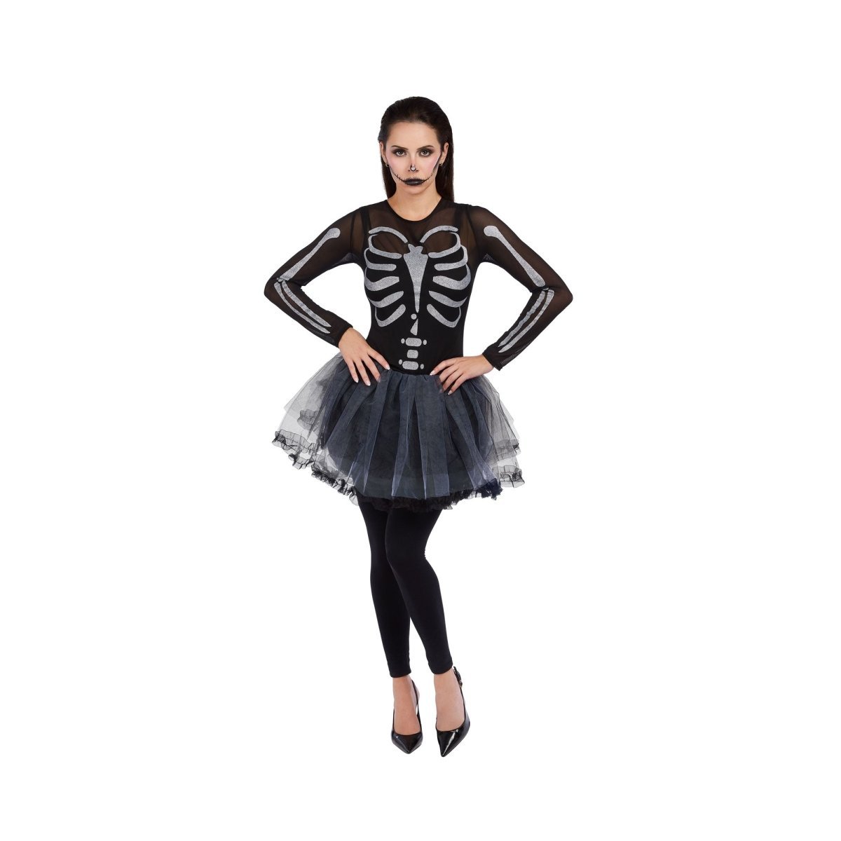 WUYI SHENGENMEI ARTS&CRAFTS CO., LTD Costumes Ballerina of the Dead Costume for Adults, Black Short Dress