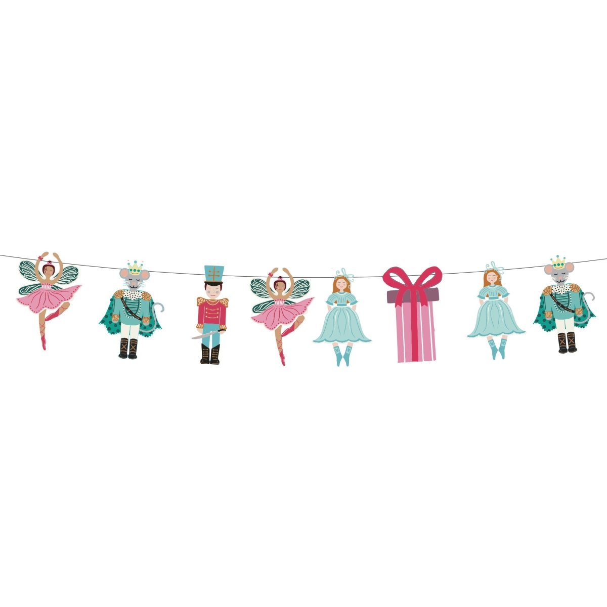 YIWU DAMAI Christmas Nutcracker Paper Banner, 118 Inches, 1 Count 840482501141