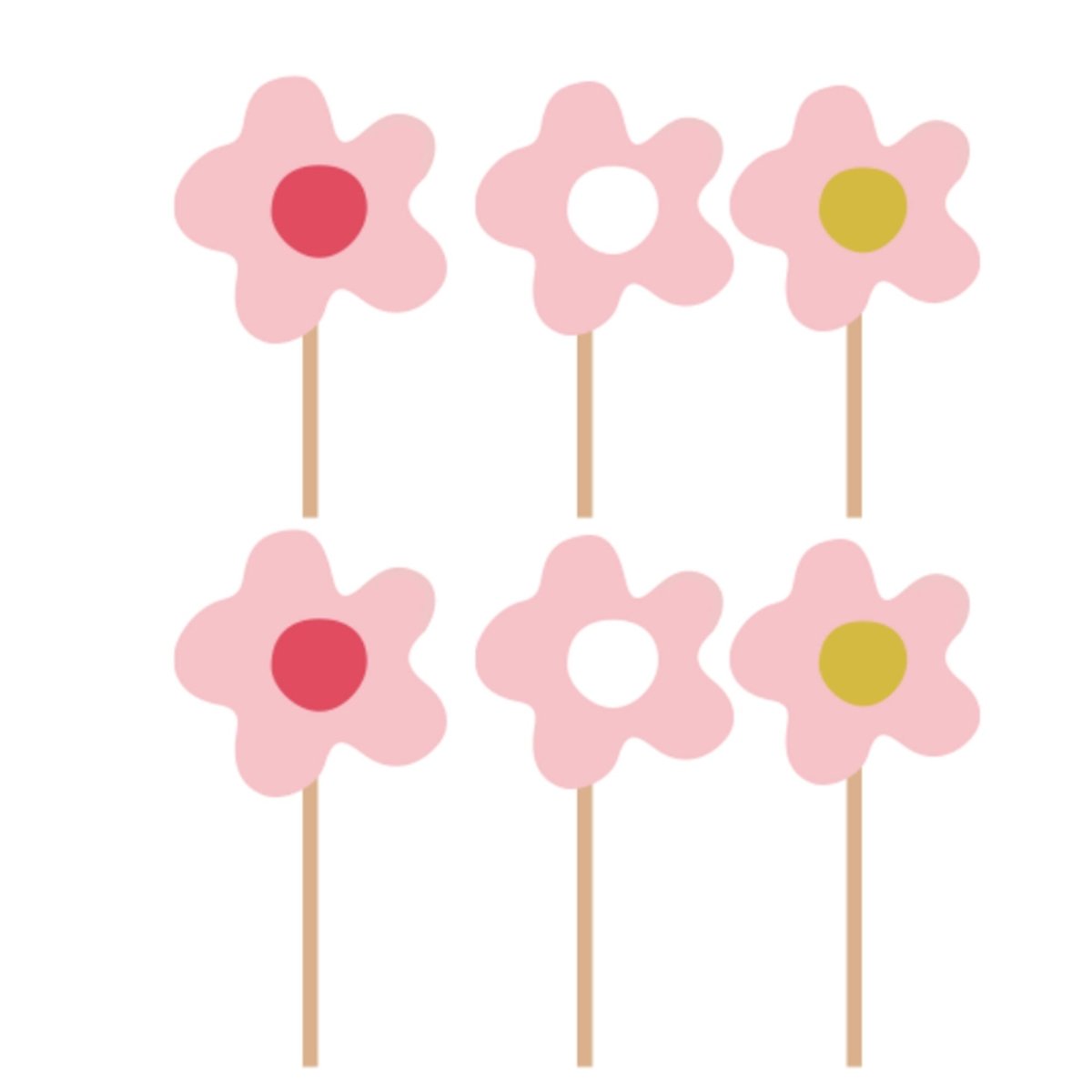 YIWU DAMAI Everyday Entertaining Daisy Daydream Cupcake Toppers, 12 Count 810120717791