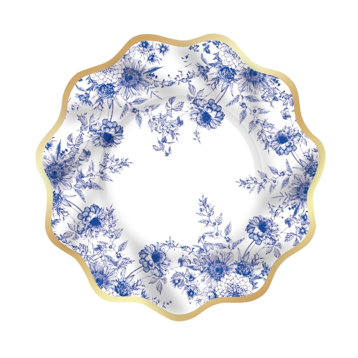 YIWU DAMAI Everyday Entertaining Majestic Flowers Large Lunch Paper Plates, 10 Inches, 8 Count 810120719610