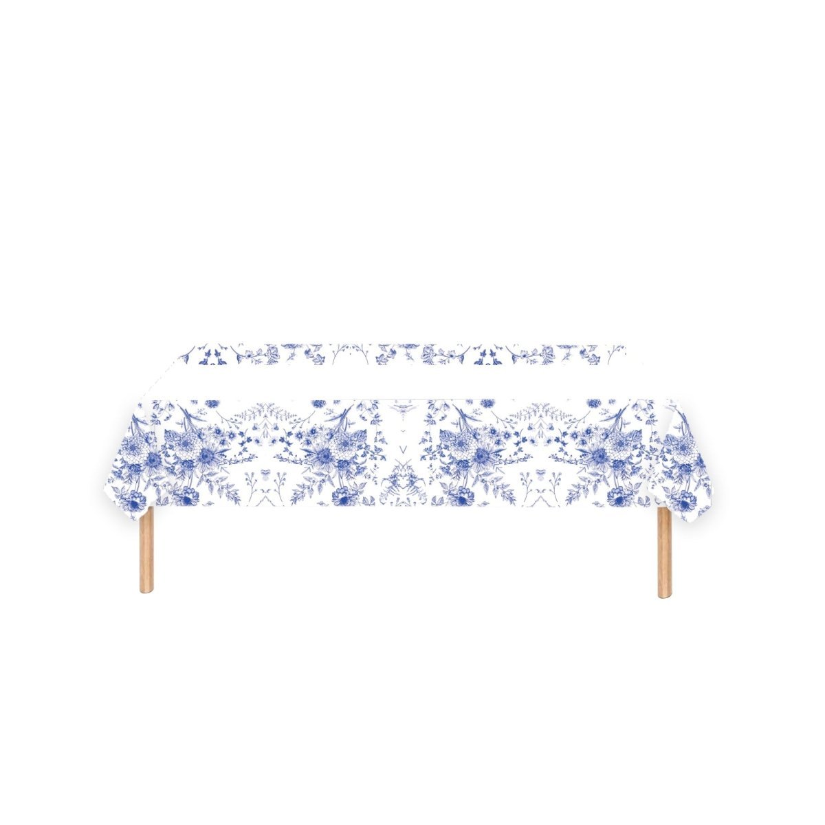 YIWU DAMAI Everyday Entertaining Majestic Flowers Rectangular Paper Table Cover, 47 x 70 Inches, 1 Count 810120719641