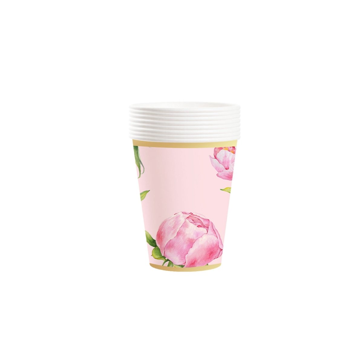 YIWU DAMAI Everyday Entertaining Rosy Elegance Paper Cups, 9 Oz, 8 Count 810120719740