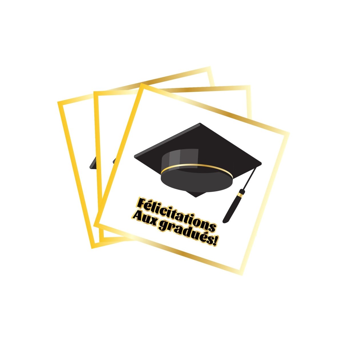 YIWU DAMAI Graduation Graduation Large Lunch Napkins, French, 16 Count 840482501332