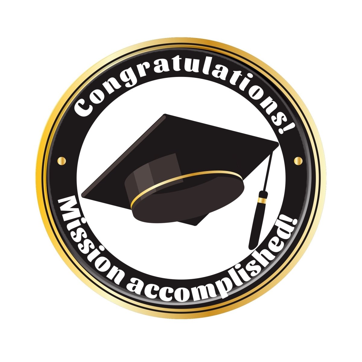 YIWU DAMAI Graduation Graduation Large Round Lunch Paper Plates, English, 9 Inches, 8 Count 840482501837