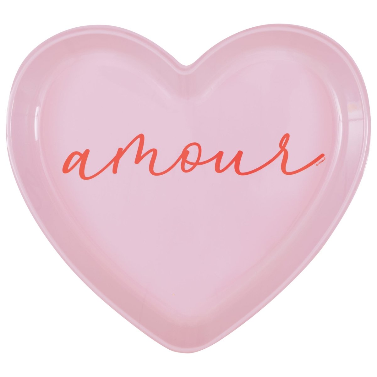 YIWU DAMAI Valentine's Day Cute Valentine Heart Shaped Plastic Serving Tray, 15 Inches, 1 Count 011179129416