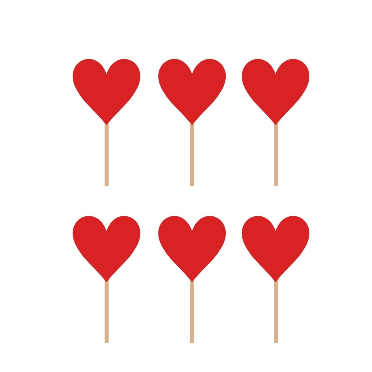 YIWU DAMAI Valentine's Day Love In Every Heart Cupcake Topper, 12 Count 840482501400