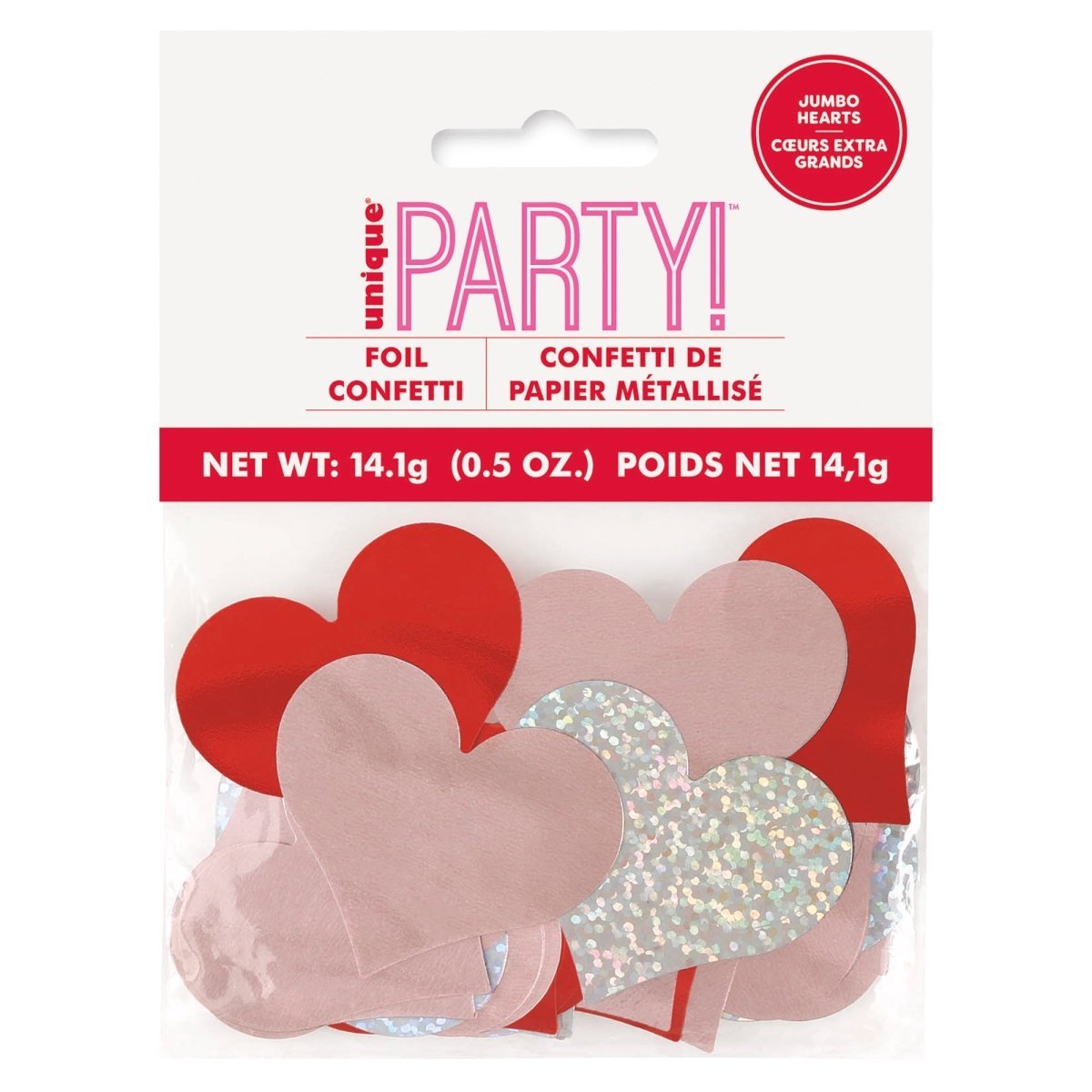 YIWU DAMAI Valentine's Day Retro Love Jumbo Heart Shaped Confetti, 0.5 Oz, 1 Count 011179128099
