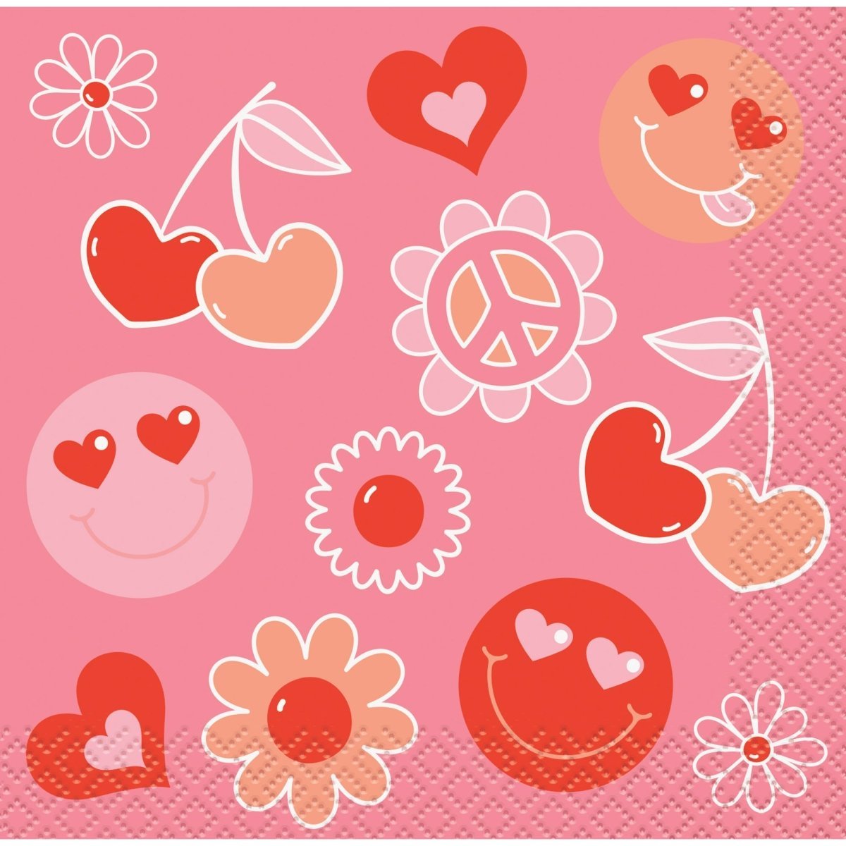 YIWU DAMAI Valentine's Day Retro Love Small Beverage Napkins, 16 Count 011179127290