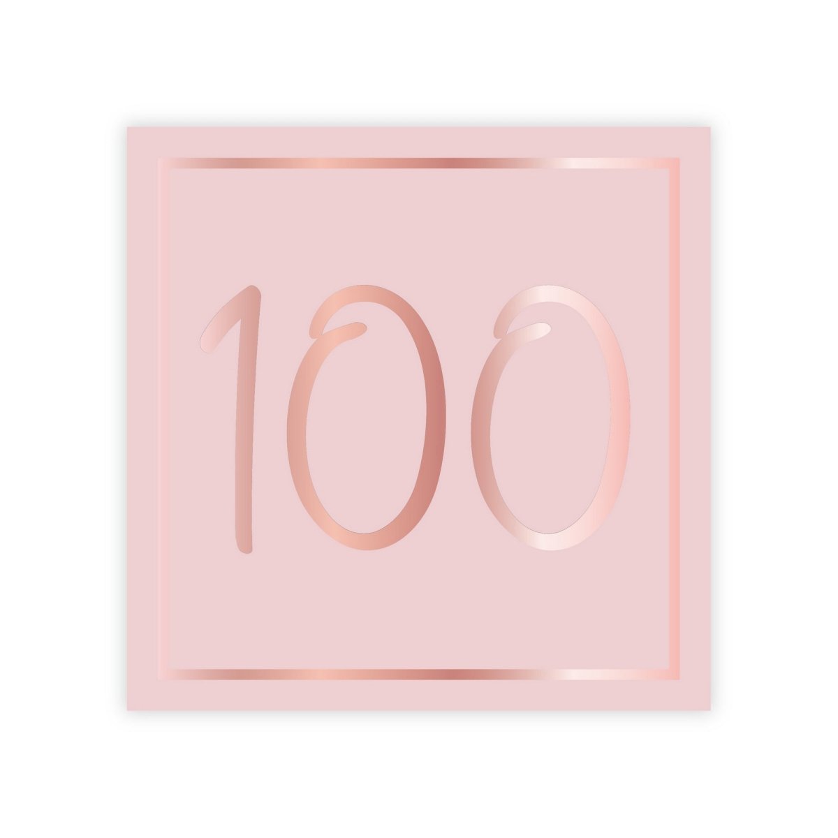 YIWU JINBO IMPORT AND EXPORT CO., LTD Age Specific Birthday Rosé Celebration 100th Birthday Large Lunch Napkins, 16 Count 840842508676