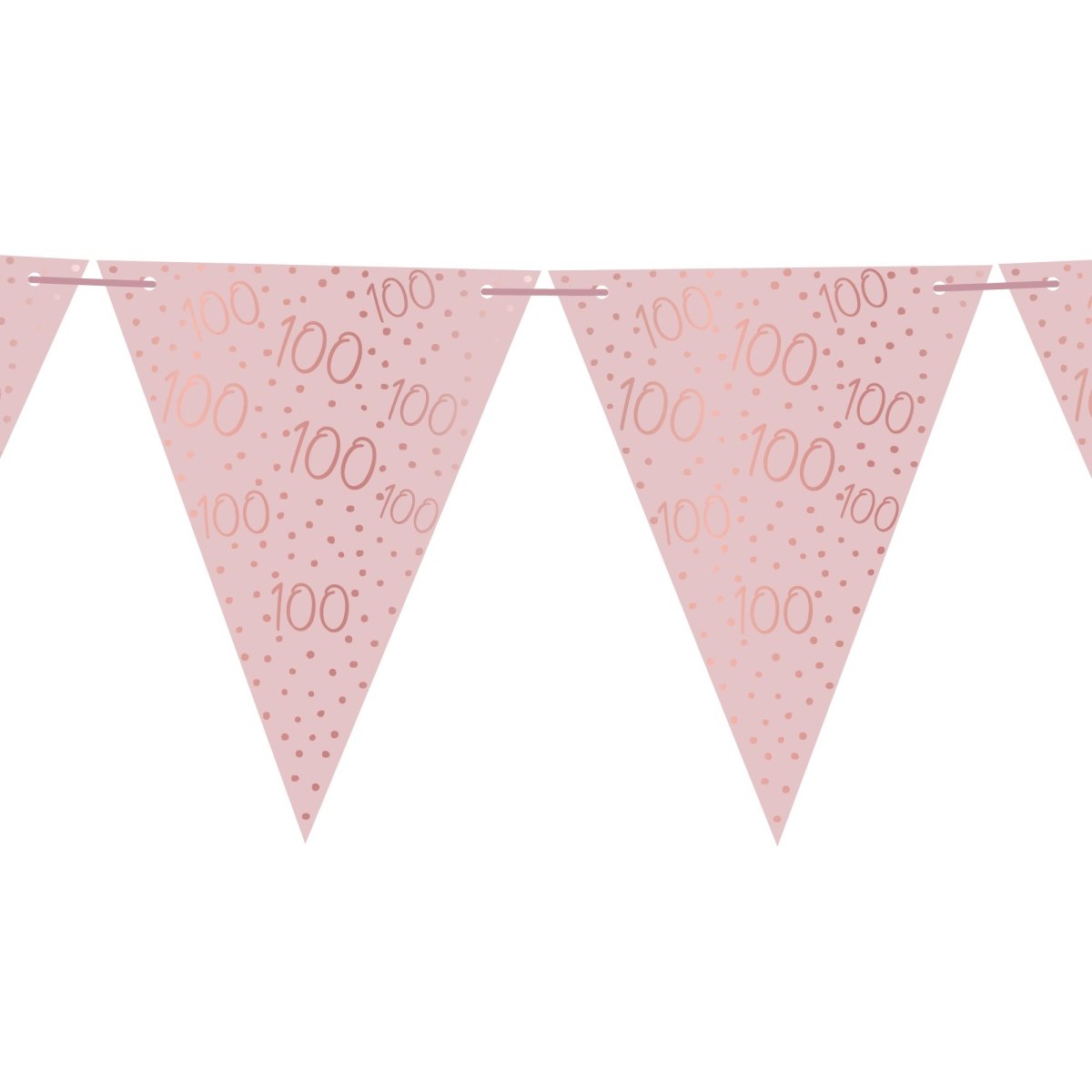 YIWU JINBO IMPORT AND EXPORT CO., LTD Age Specific Birthday Rosé Celebration 100th Birthday Pennant Banner, 157 Inches, 1 Count 840482508379