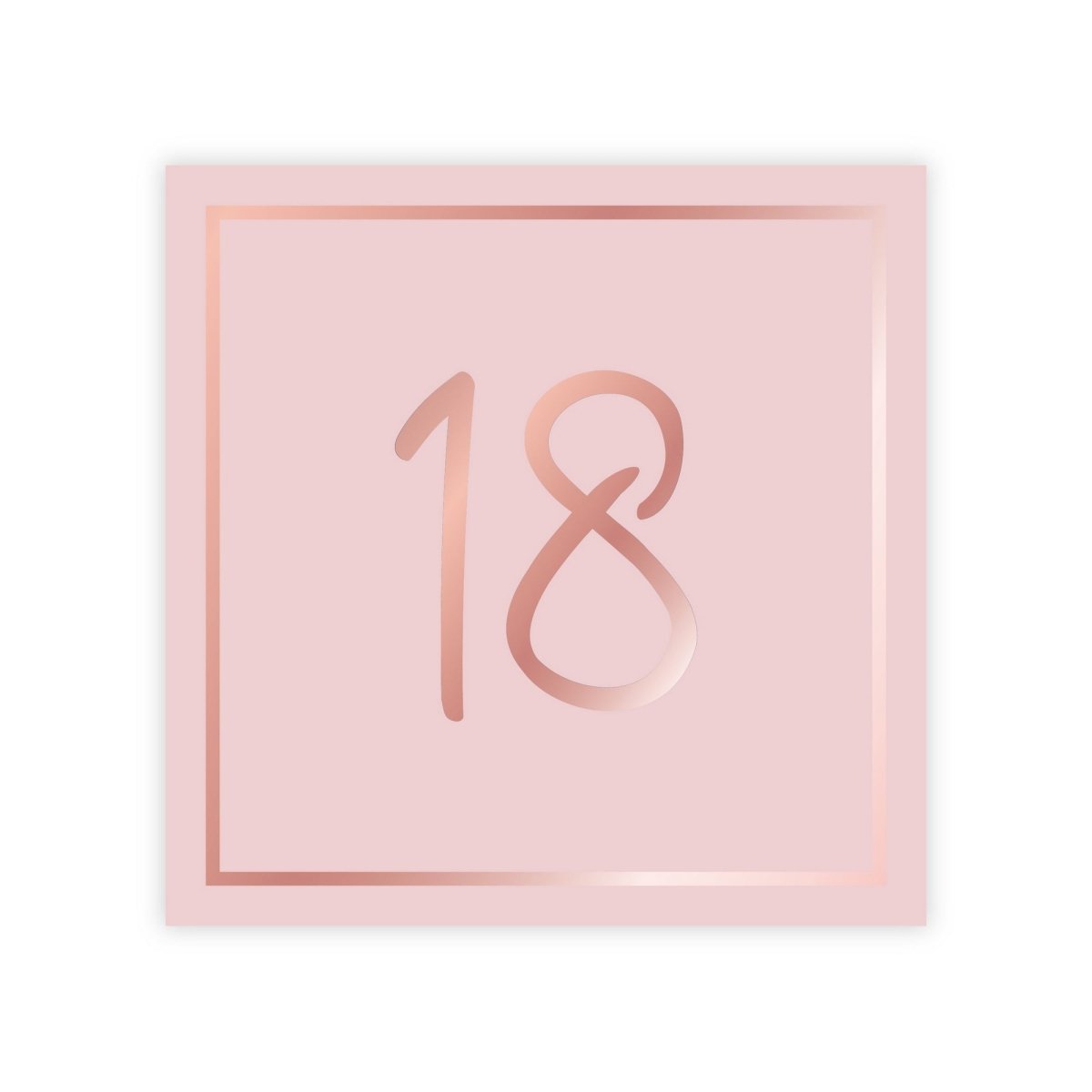 YIWU JINBO IMPORT AND EXPORT CO., LTD Age Specific Birthday Rosé Celebration 18th Birthday Large Lunch Napkins, 16 Count 840482508591