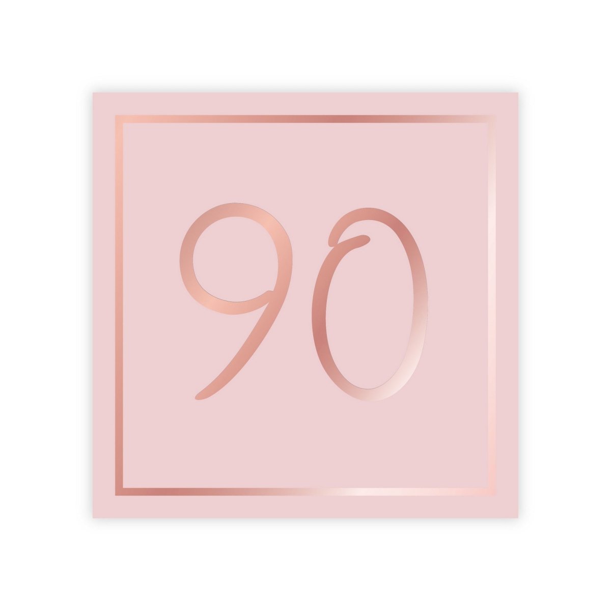 YIWU JINBO IMPORT AND EXPORT CO., LTD Age Specific Birthday Rosé Celebration 90th Birthday Large Lunch Napkins, 16 Count 840482508669