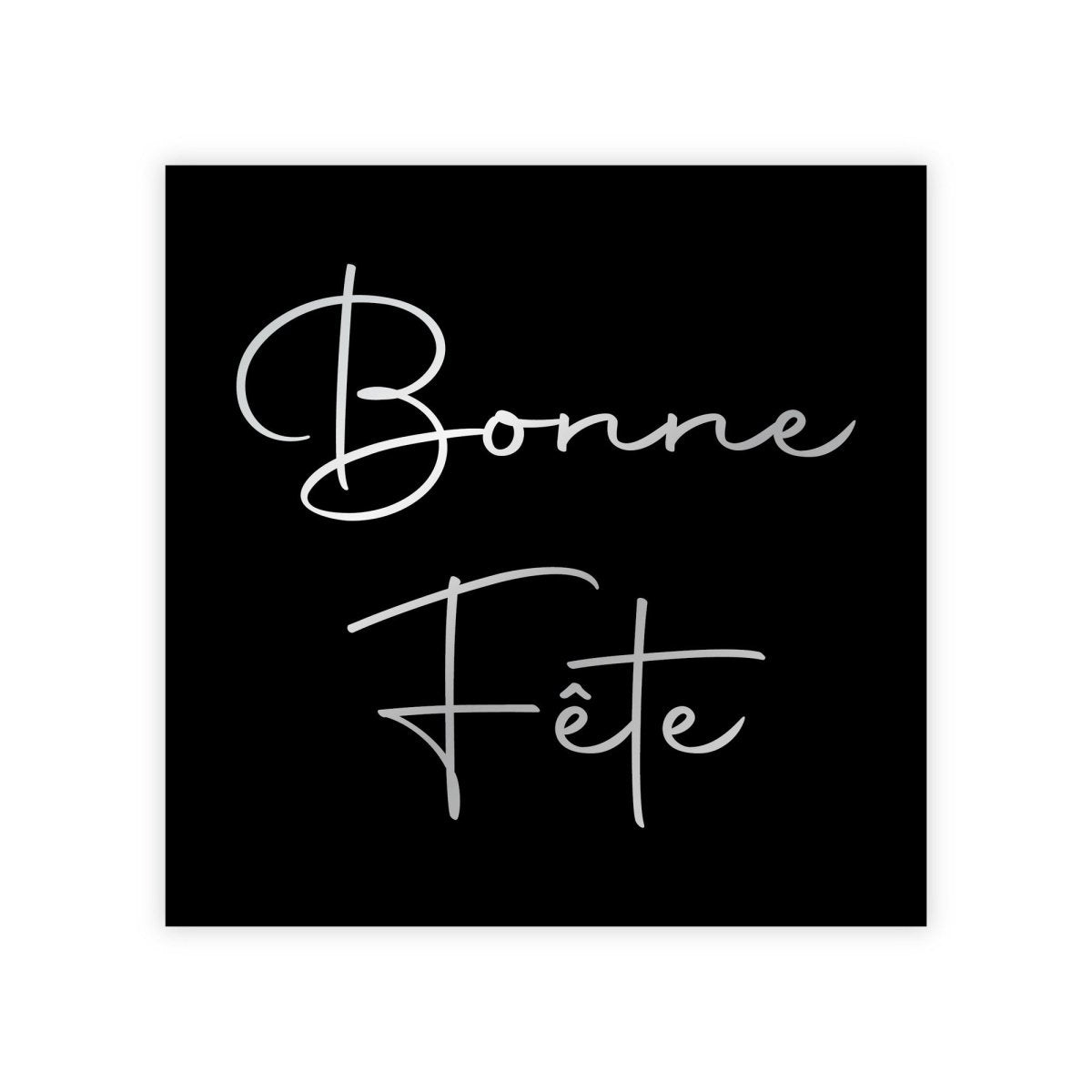YIWU JINBO IMPORT AND EXPORT CO., LTD General Birthday Silver Celebration Bonne Fête Large Lunch Napkins, 16 Count 840482508911