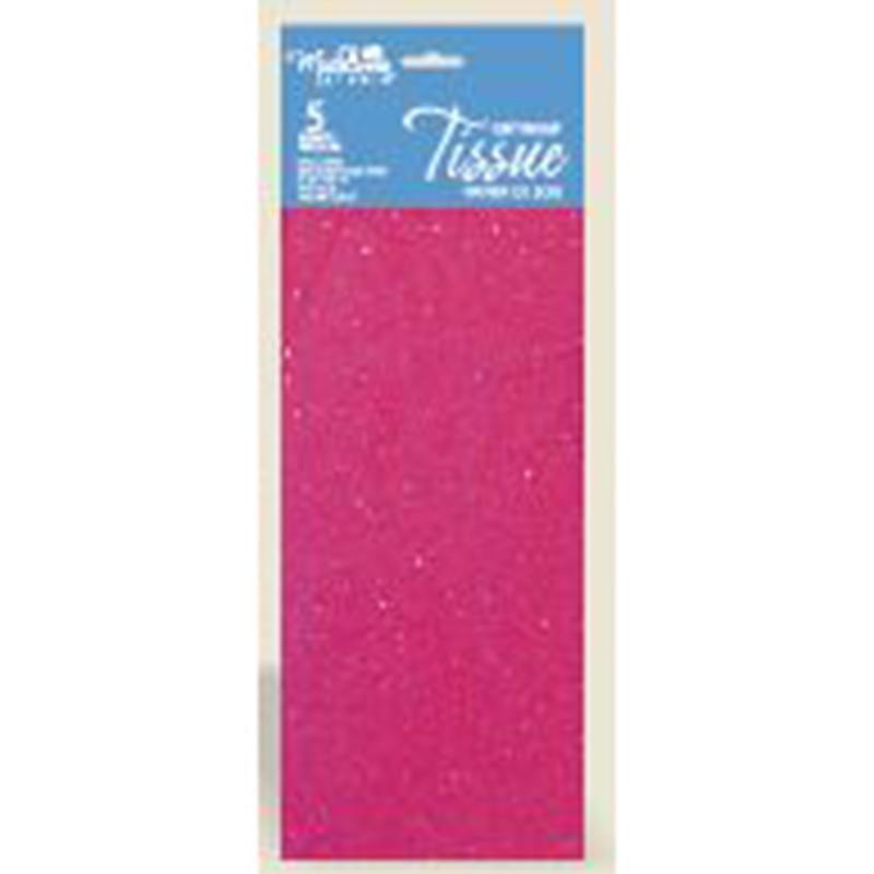 Buy Gift Wrap & Bags Premium Tissue Paper - Pink With Sequins 6/pkg sold at Party Expert