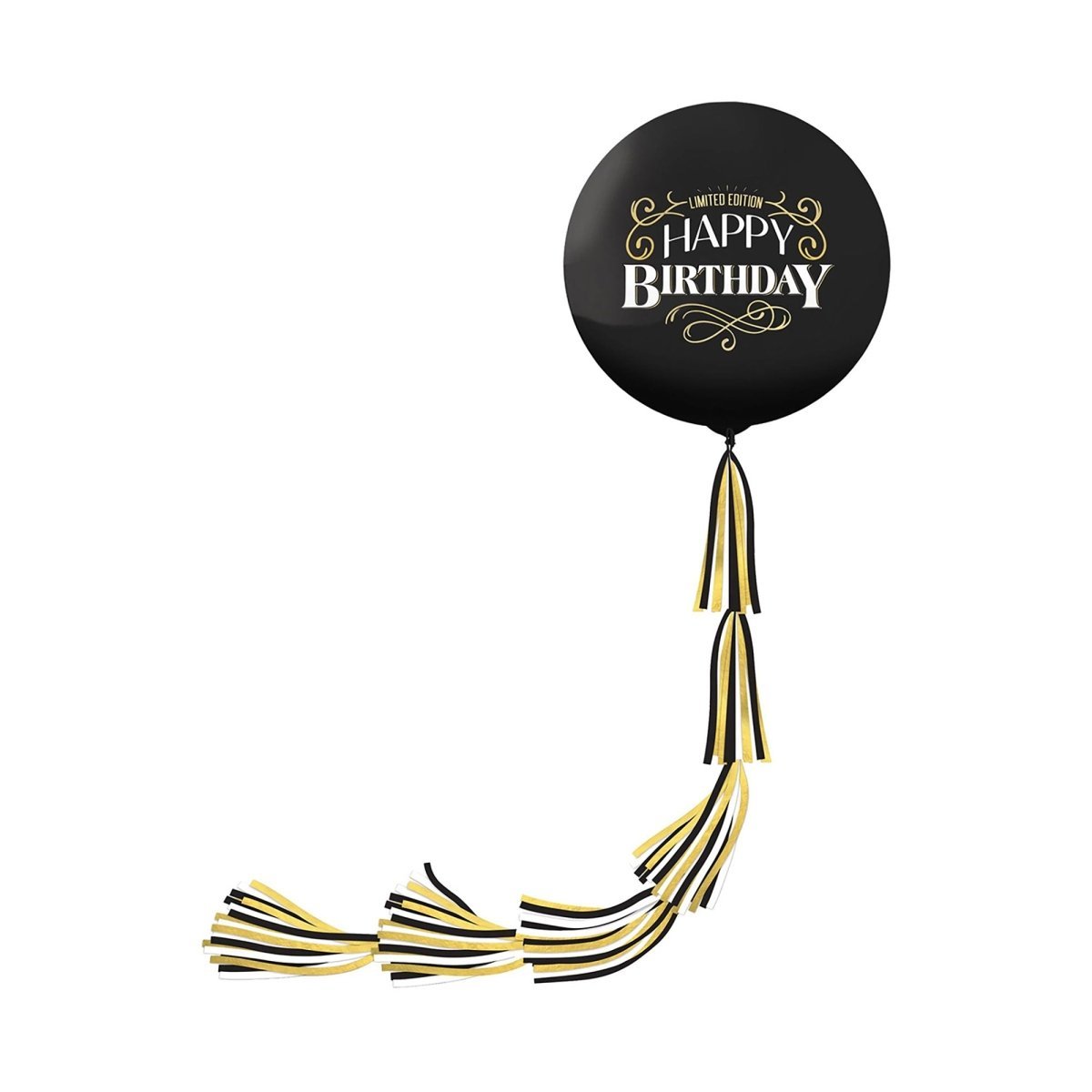 AMSCAN CA General Birthday Better with Age, Black Latex Balloon with Tail, 24 Inches, 1 Count 192937335321